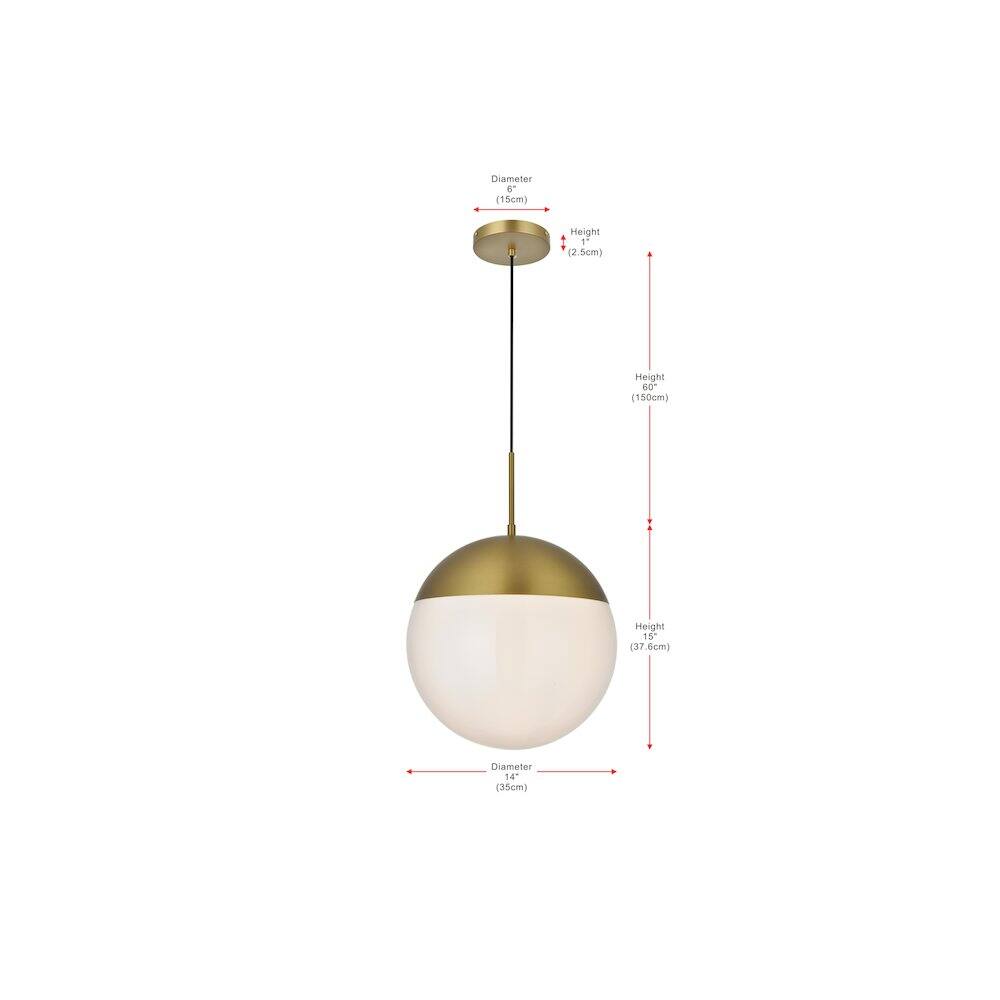 Living District - Eclipse 14 Inch Pendant Frosted White Shade in Satin Gold - Satin Gold And Frosted White price history on PriceWatchPro