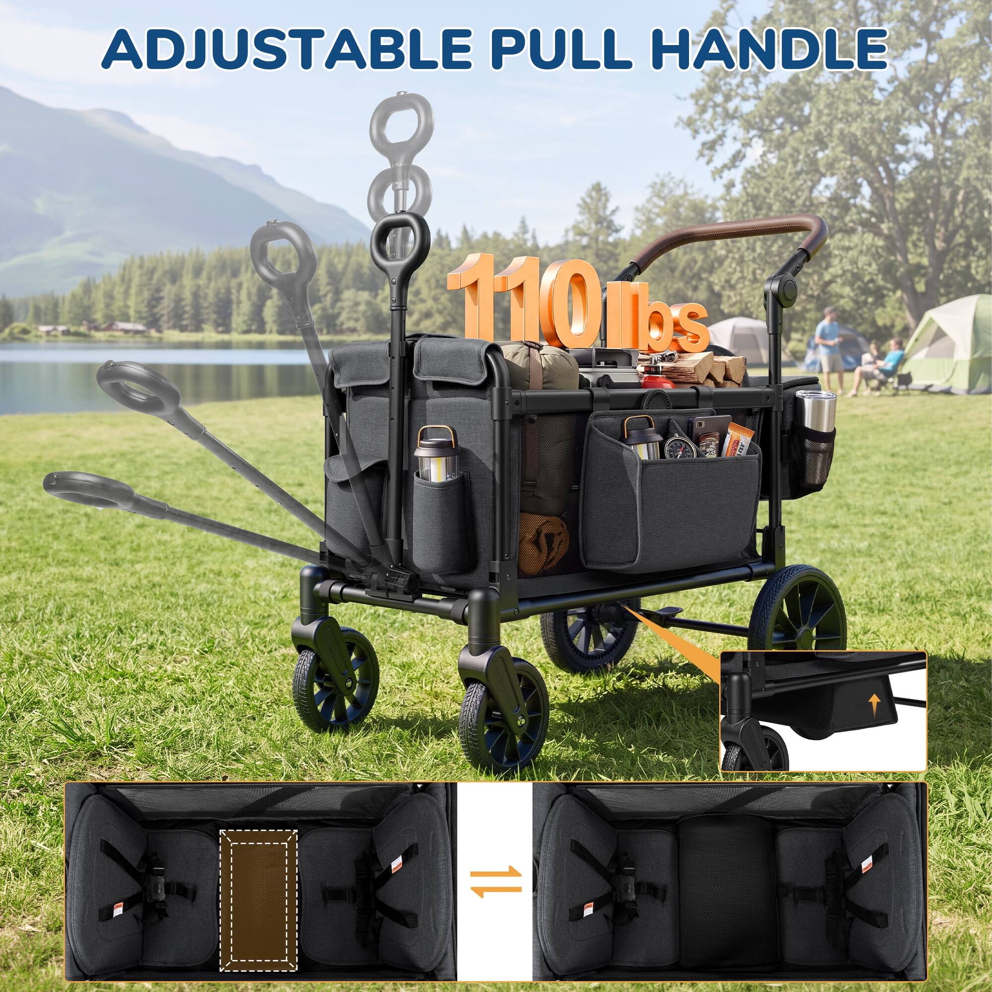 ADJUSTABLE PULL HANDLE  
110lbs  
1L