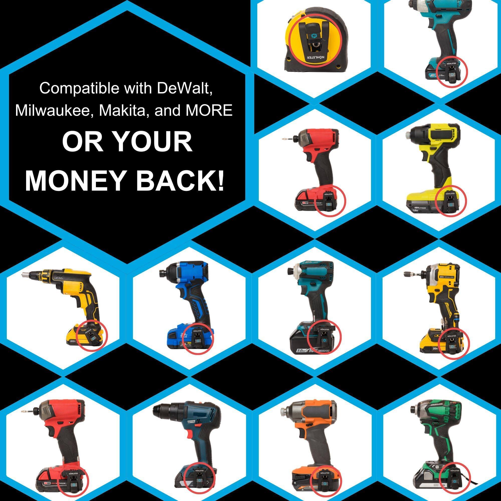Compatible with DeWalt, Milwaukee, Makita, and MORE OR YOUR MONEY BACK!