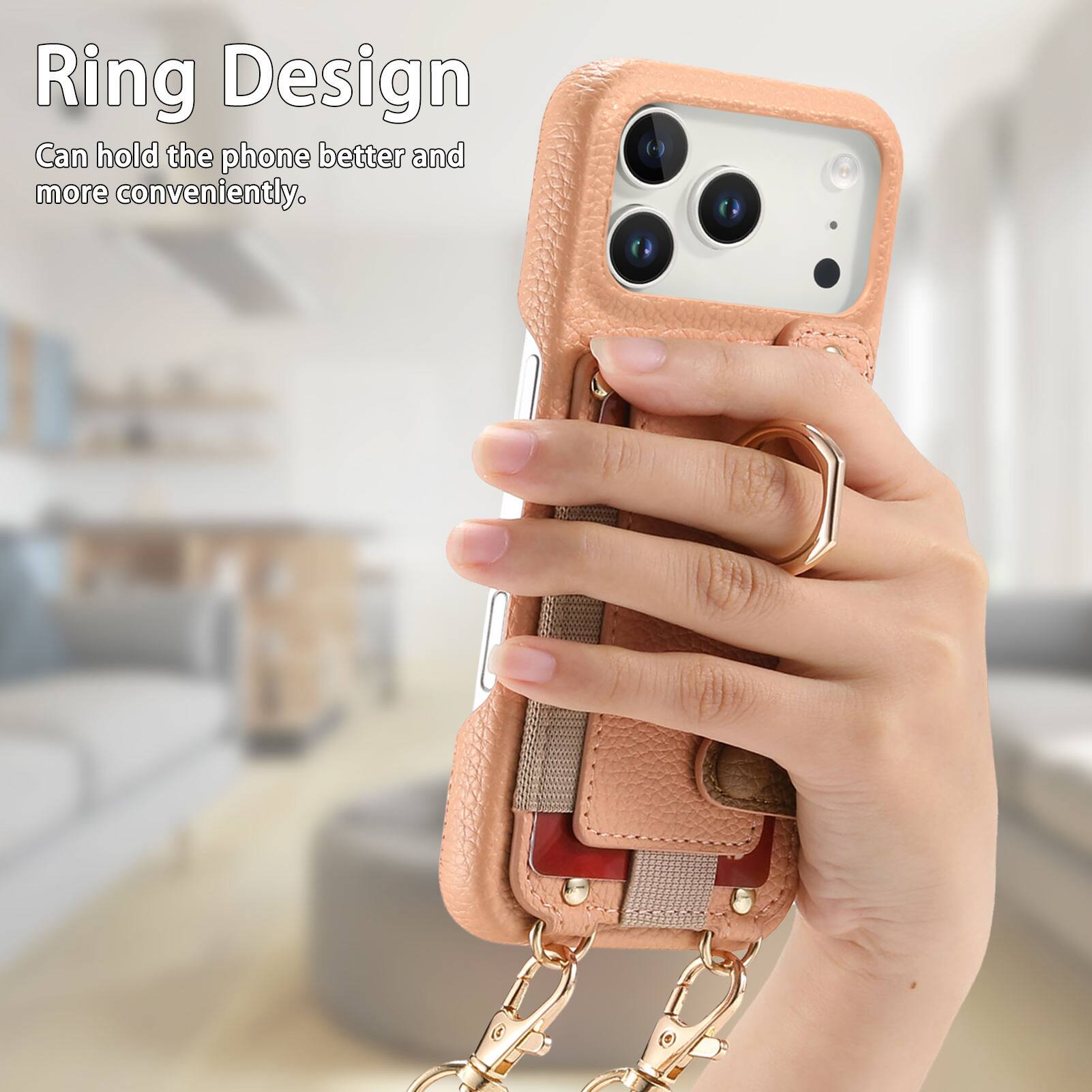 Ring Design  
Can hold the phone better and more conveniently.