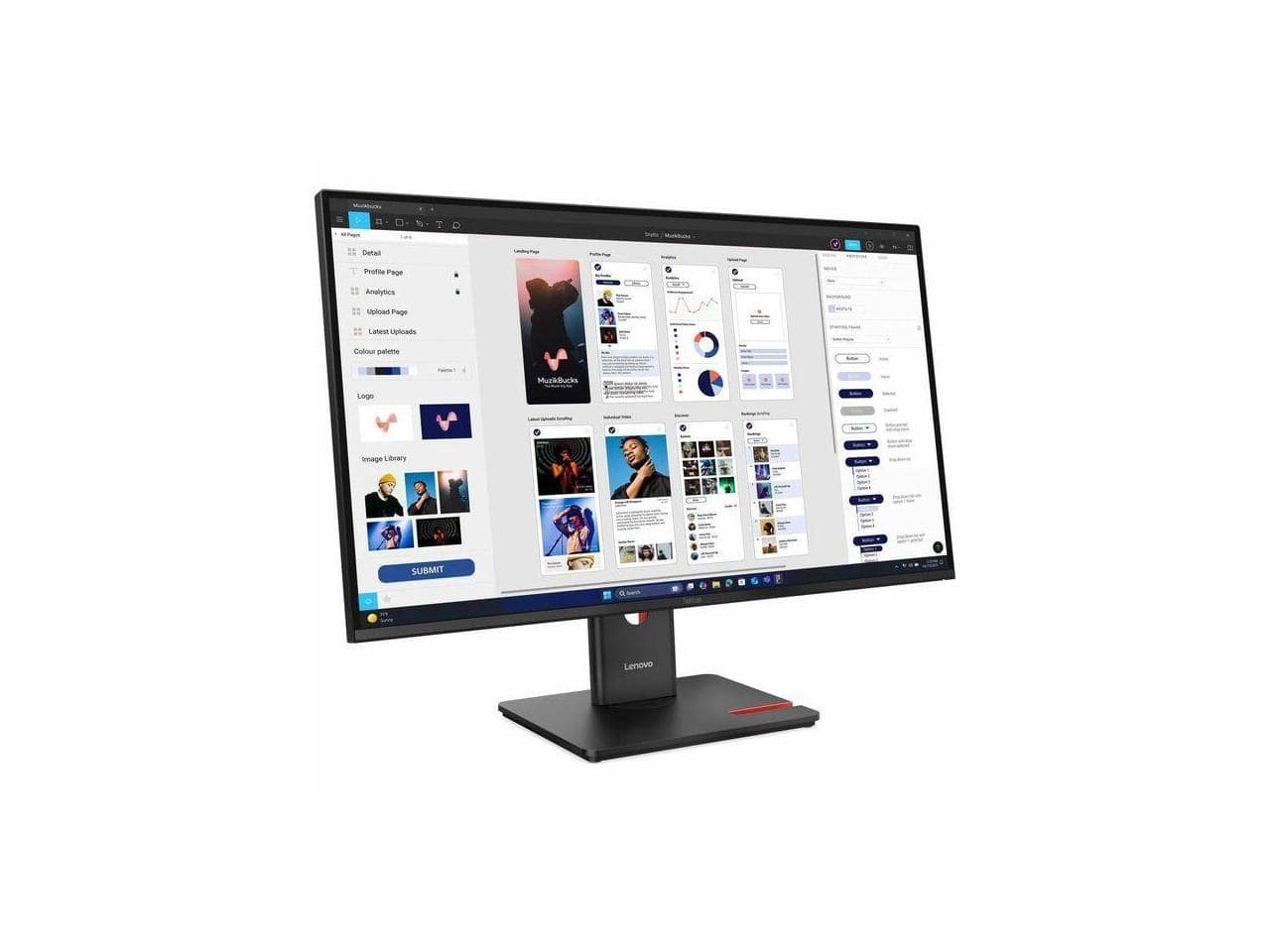 Lenovo - ThinkVision T32UD-40 32" 4K UHD IPS Monitor - Eclipse 3840x2160 - 1.07B Colors - 64B0GAR1UZ - Black