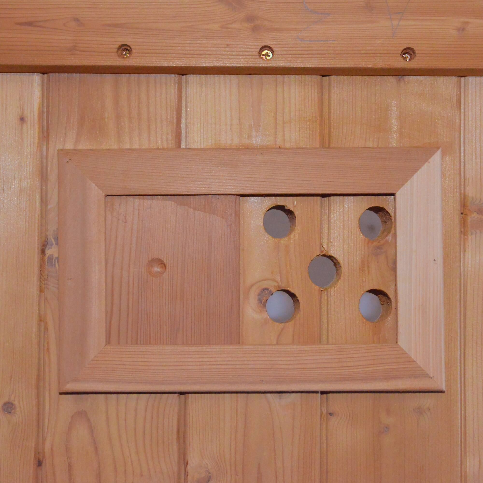 Alt View 4. Mondawe - 4.5KW Carbonized Spruce High-Heat Sauna - Ameican White Oak.