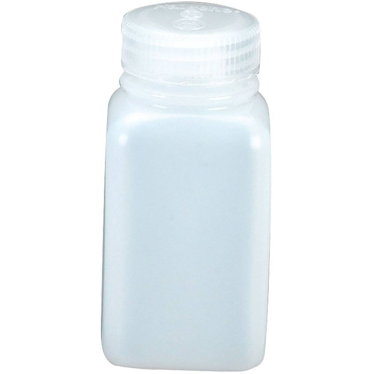Front. Nalgene - Nalgene HDPE Wide Mouth Square Bottle - 6 oz. - White - White.