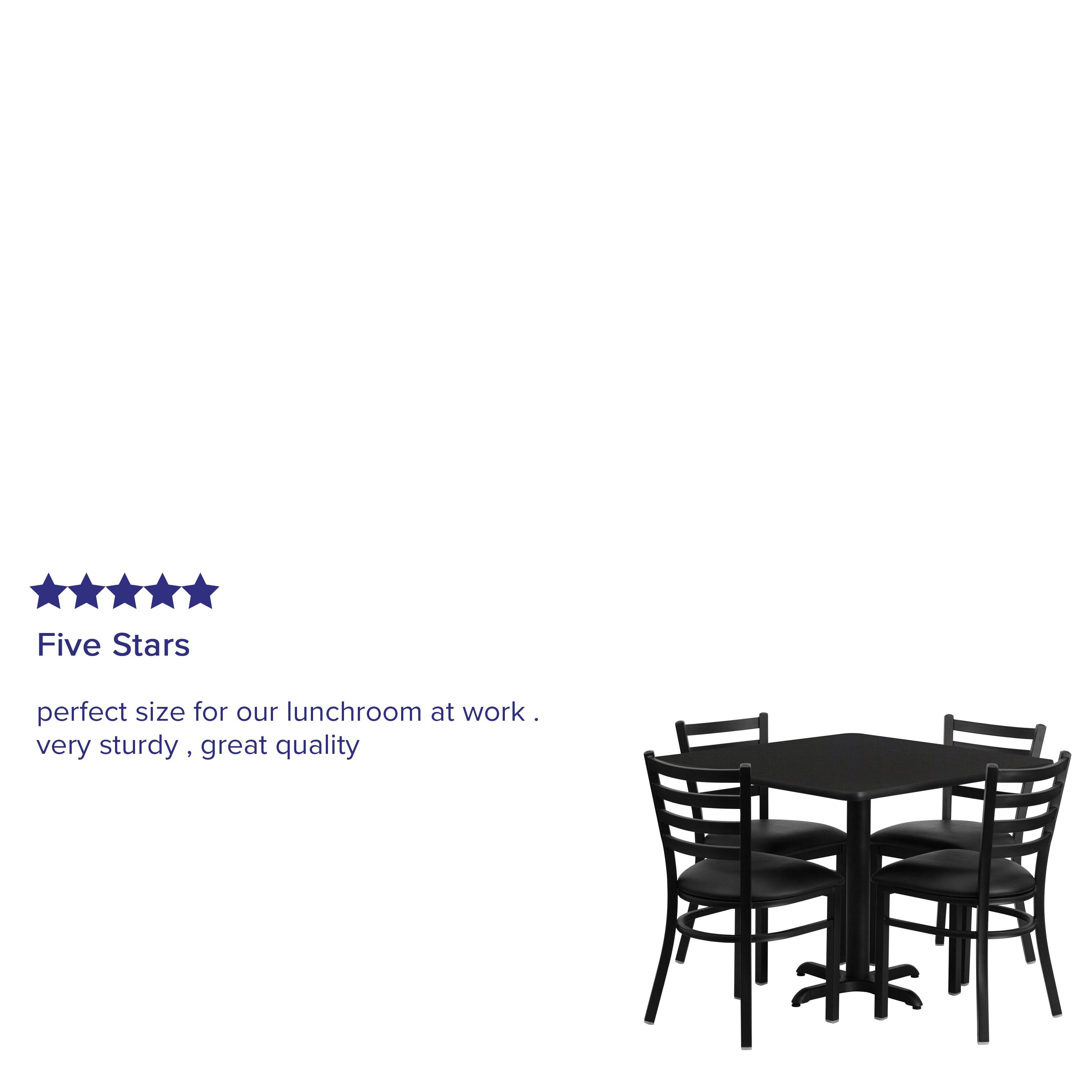 Five Stars

perfect size for our lunchroom at work. very sturdy, great quality