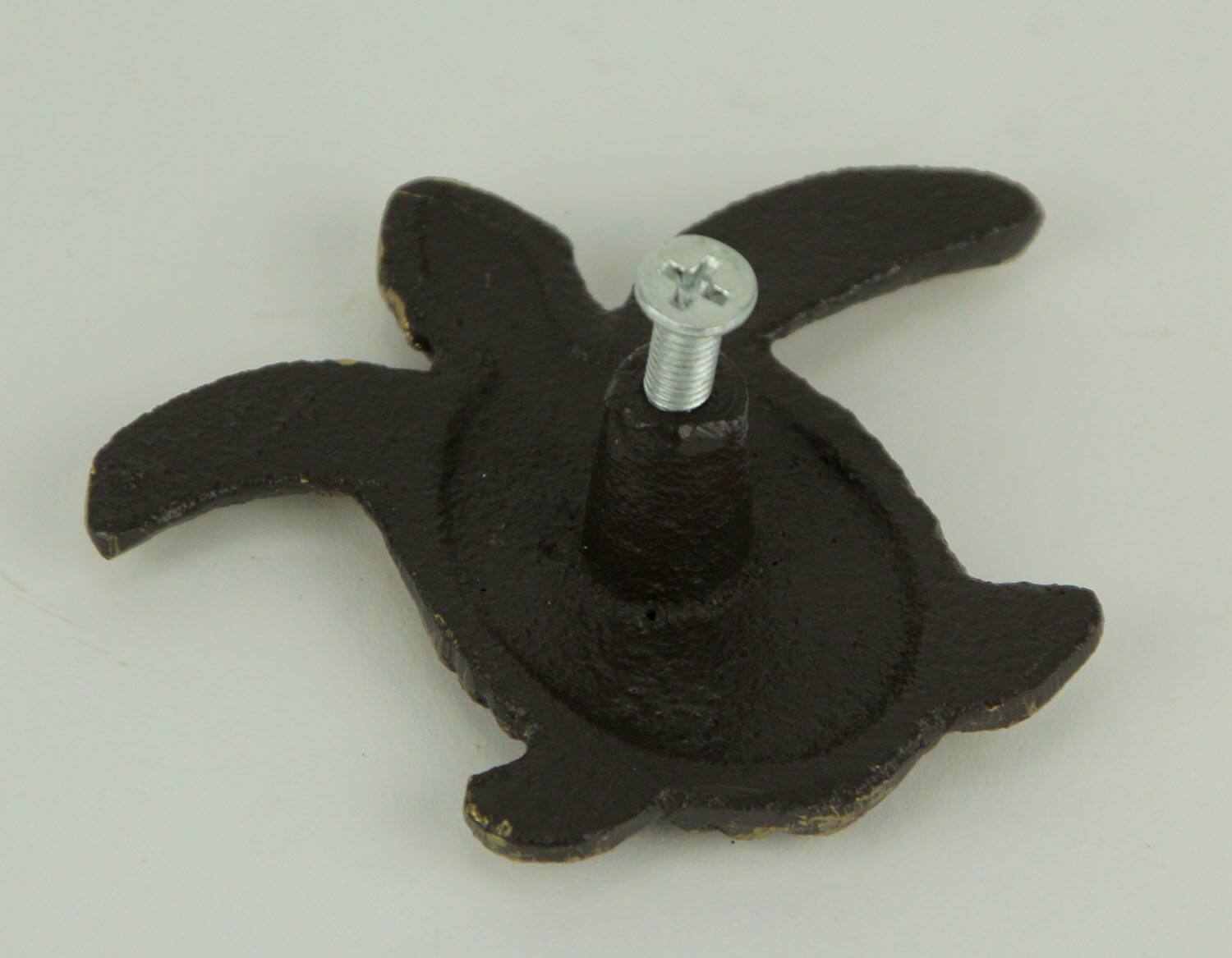 Alt View 9. Zeckos - Cast Iron Sea Turtle Drawer Pull Cabinet Knob Handle Beach Decor Set / 12 Bronze - Bronze.