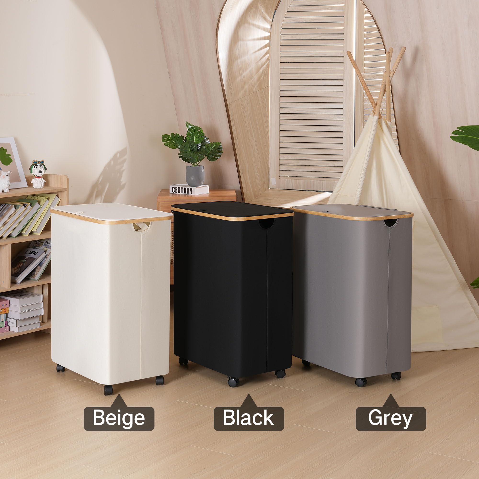 Beige  
Black  
Grey