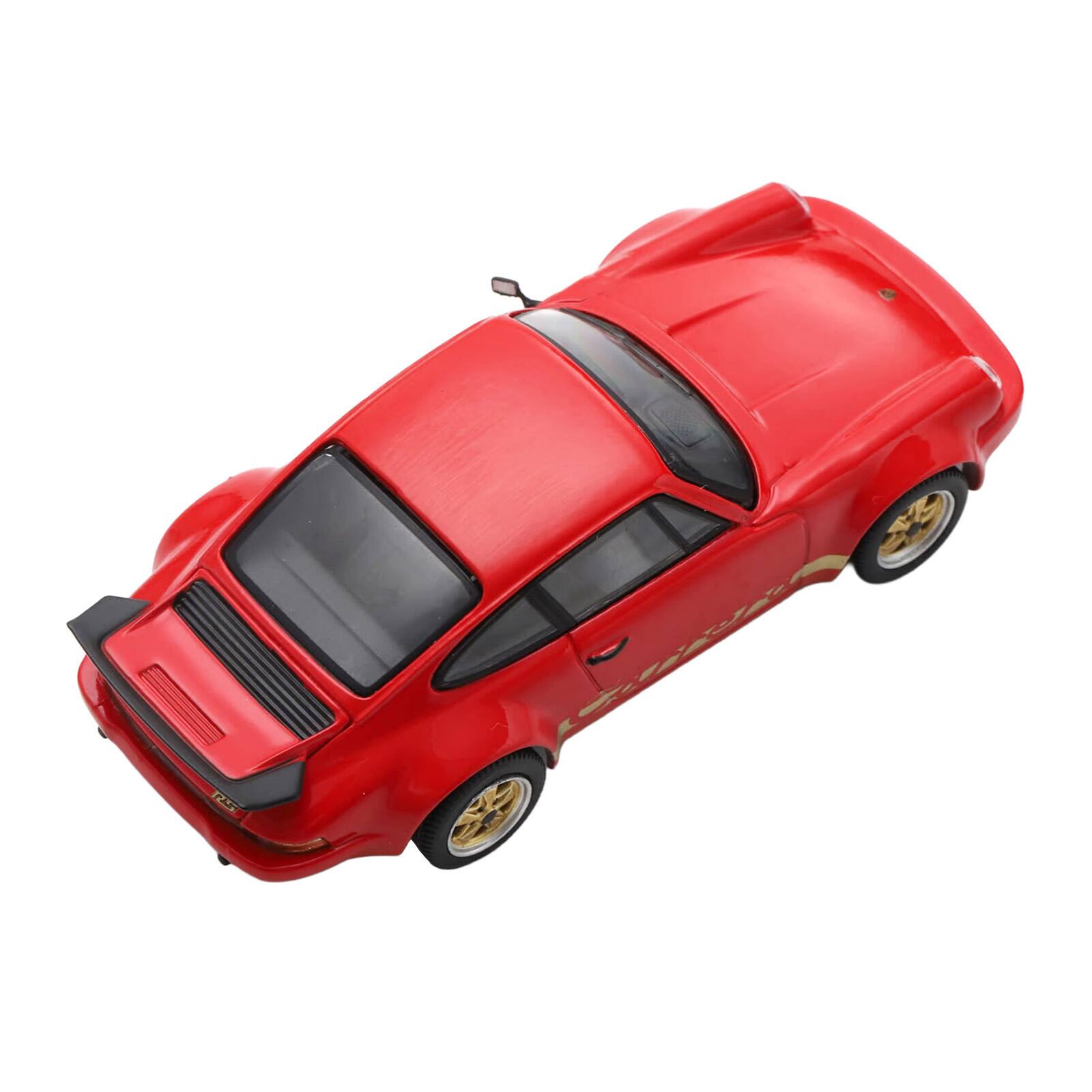 Alt View 3. Spark - 1974 Porsche 911 Carrera RS 3.0 Red with Gold Stripes 1/64 Model Car by Spark.