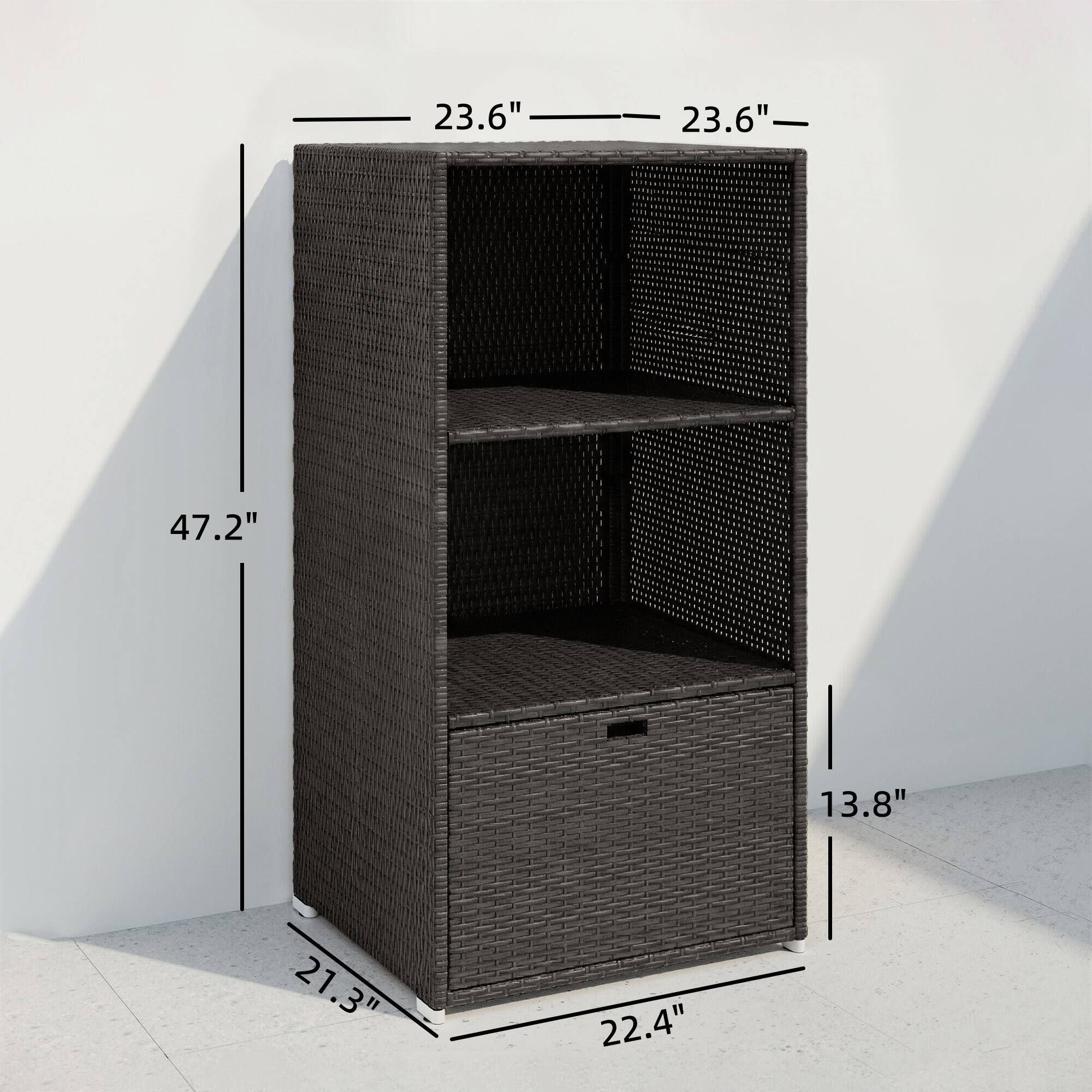 23.6" x 23.6" x 47.2" x 13.8" x 21.3" x 22.4"