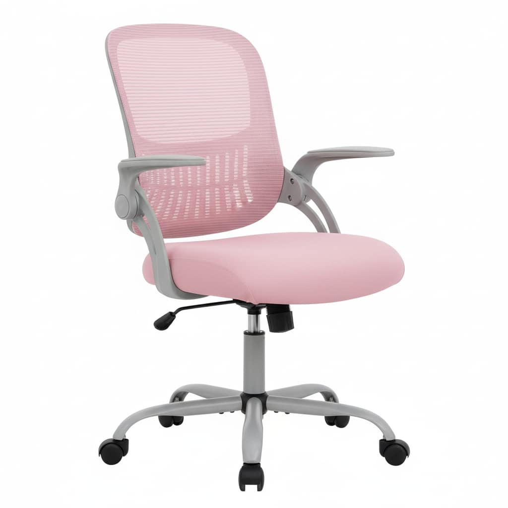AOITUN - Home Office Ergonomic Computer Desk Chair, Medium Firm Support for Quality and Value - Pink