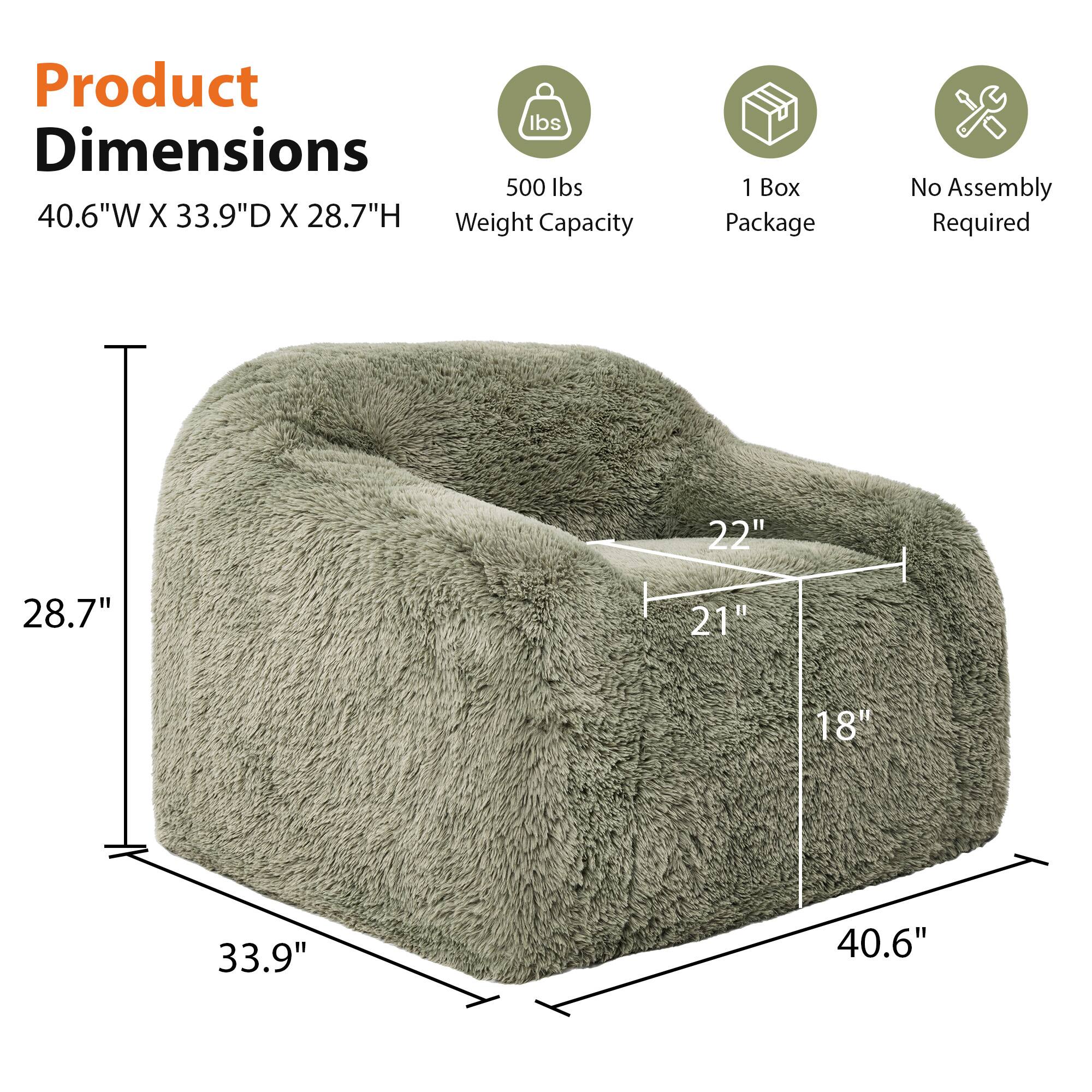 Product Dimensions: 40.6"W X 33.9"D X 28.7"H  
Weight Capacity: 500 lbs  
Package: 1 Box  
No Assembly Required