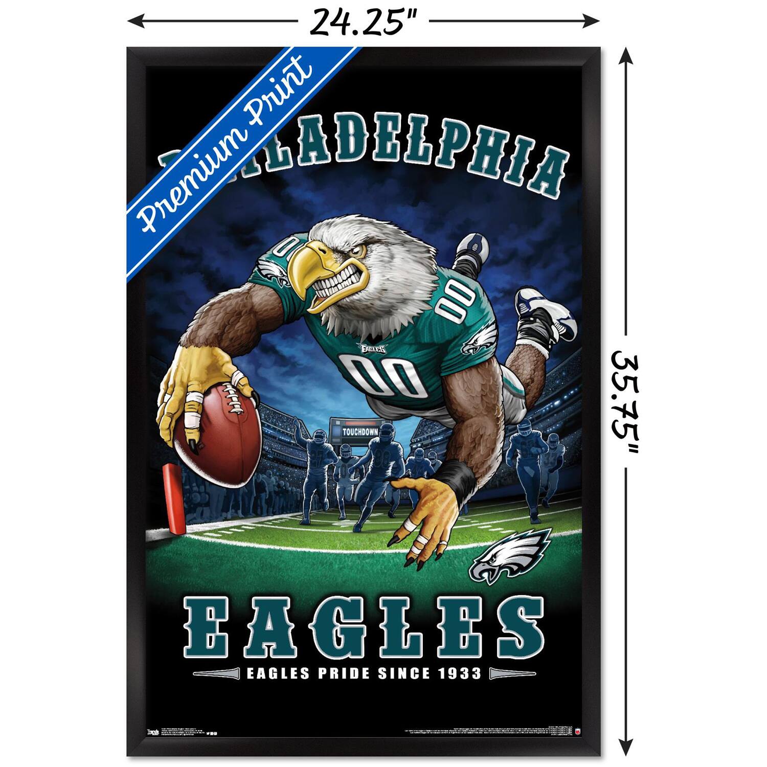24.25" x 35.75"

Premium Print

PHILADELPHIA

EAGLES

EAGLES PRIDE SINCE 1933