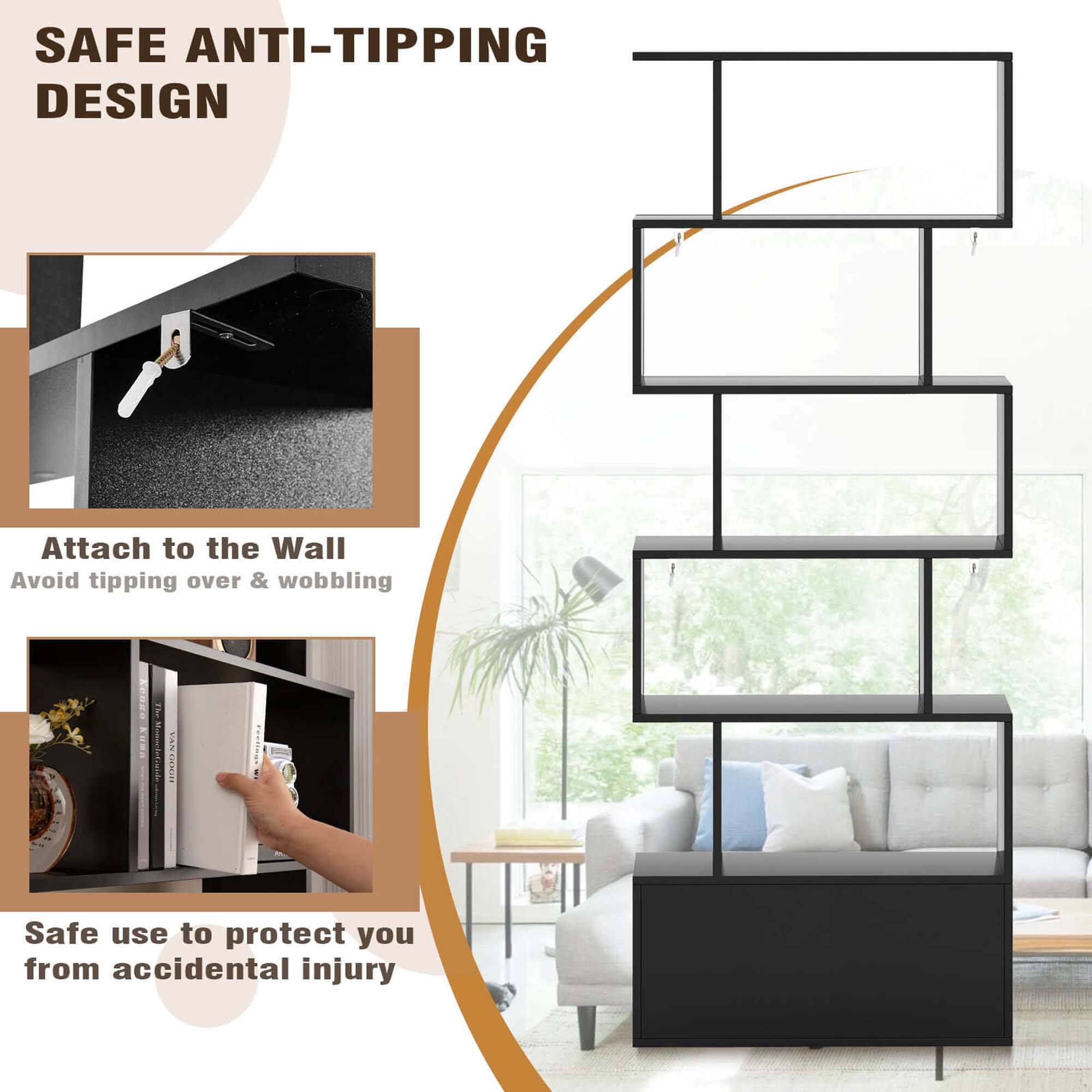 SAFE ANTI-TIPPING DESIGN Attach to the Wall Avoid tipping over & wobbling SPnes  TheMemochetaidea VANGIDOR Safe use to protect you from accidental injury