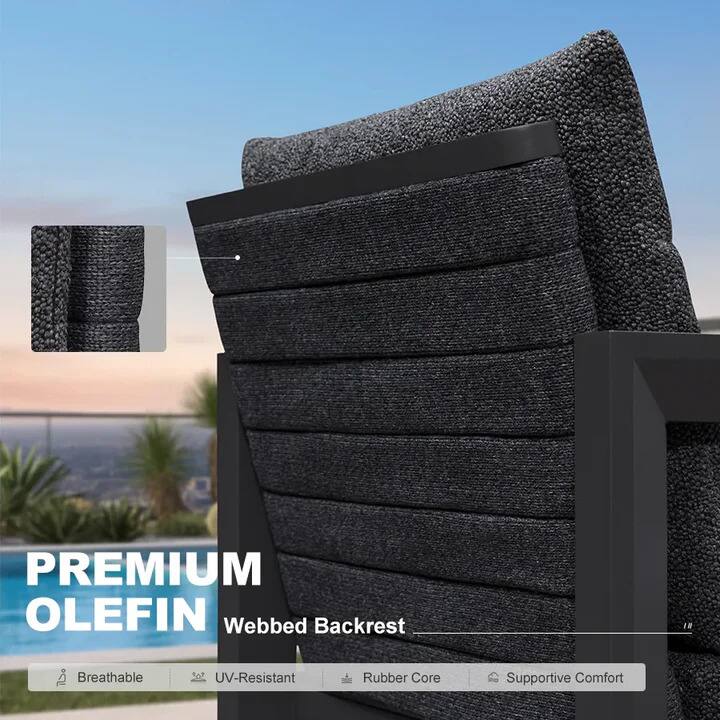 PREMIUM OLEFIN  
Webbed Backrest  
- Breathable  
- UV-Resistant  
- Rubber Core  
- Supportive Comfort