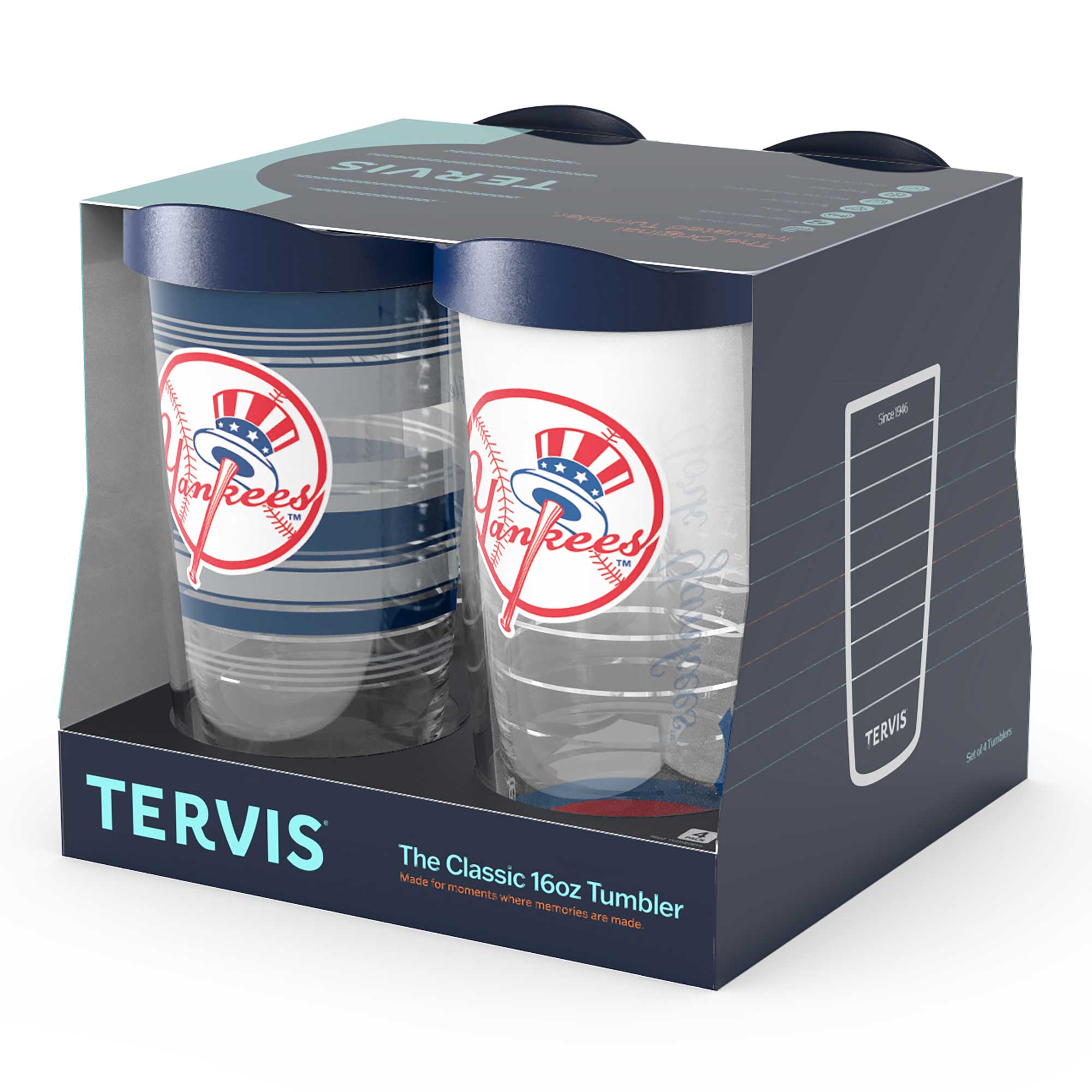 TERVIS  
The Classic 16oz Tumbler  
Made for moments where memories are made  

TERVIS  
Since 1946  

TERVIS  
SealTight