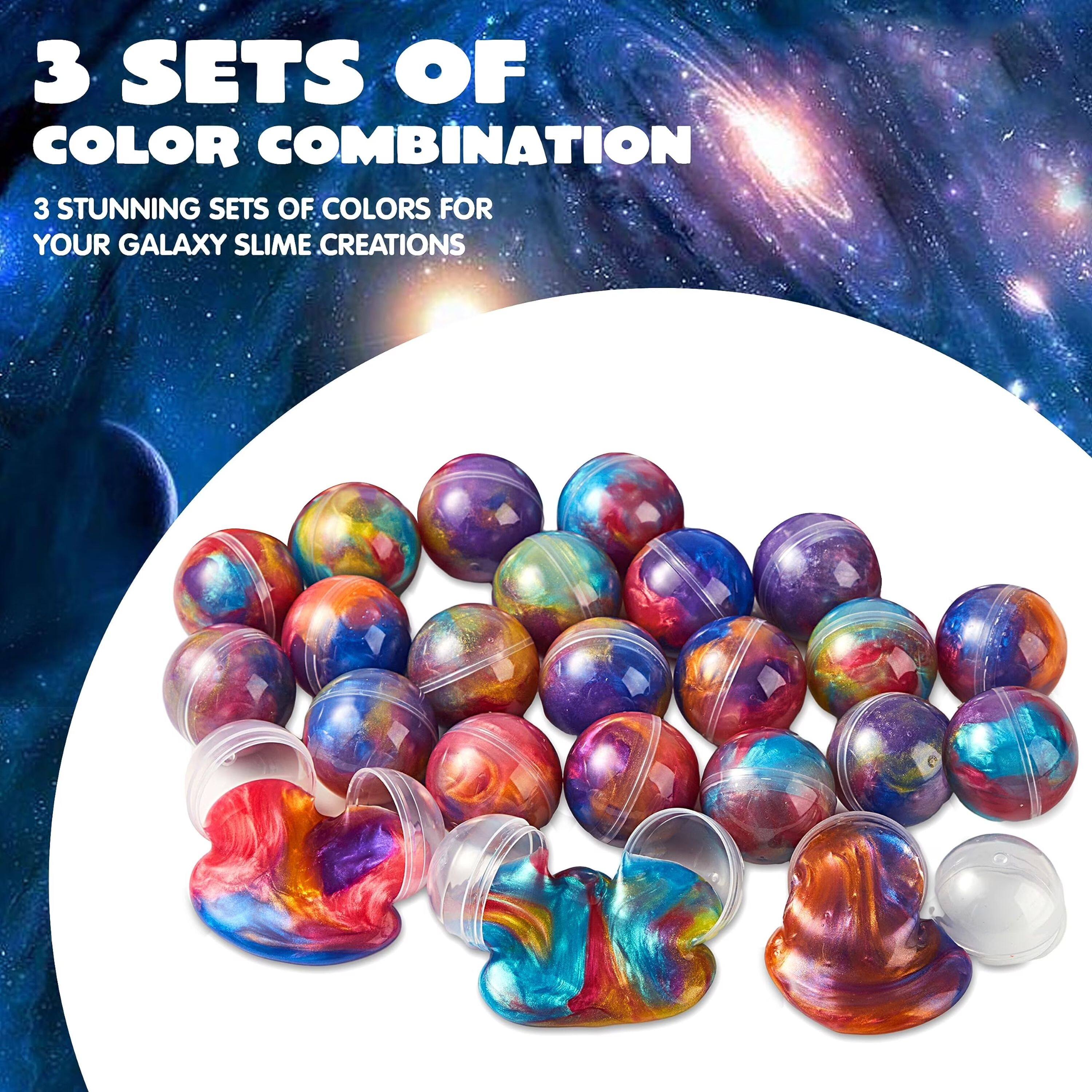 3 SETS OF COLOR COMBINATION  
3 STUNNING SETS OF COLORS FOR YOUR GALAXY SLIME CREATIONS