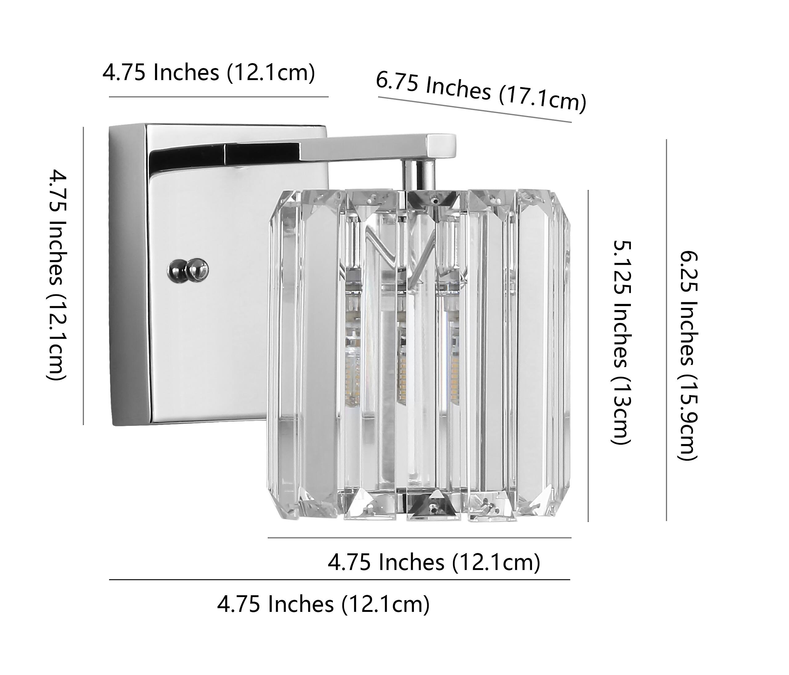 4.75 Inches (12.1cm)  
6.75 Inches (17.1cm)  
4.75 Inches (12.1cm)  
5.125 Inches (13cm)  
6.25 Inches (15.9cm)  
4.75 Inches (12.1cm)  
4.75 Inches (12.1cm)