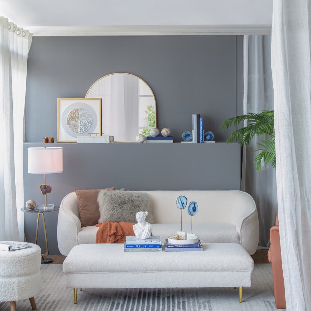 Back. Luckbyte - 14x25.2 Inch Gold Agate Slice Table Lamp With White Drum Shade Assembly Required.