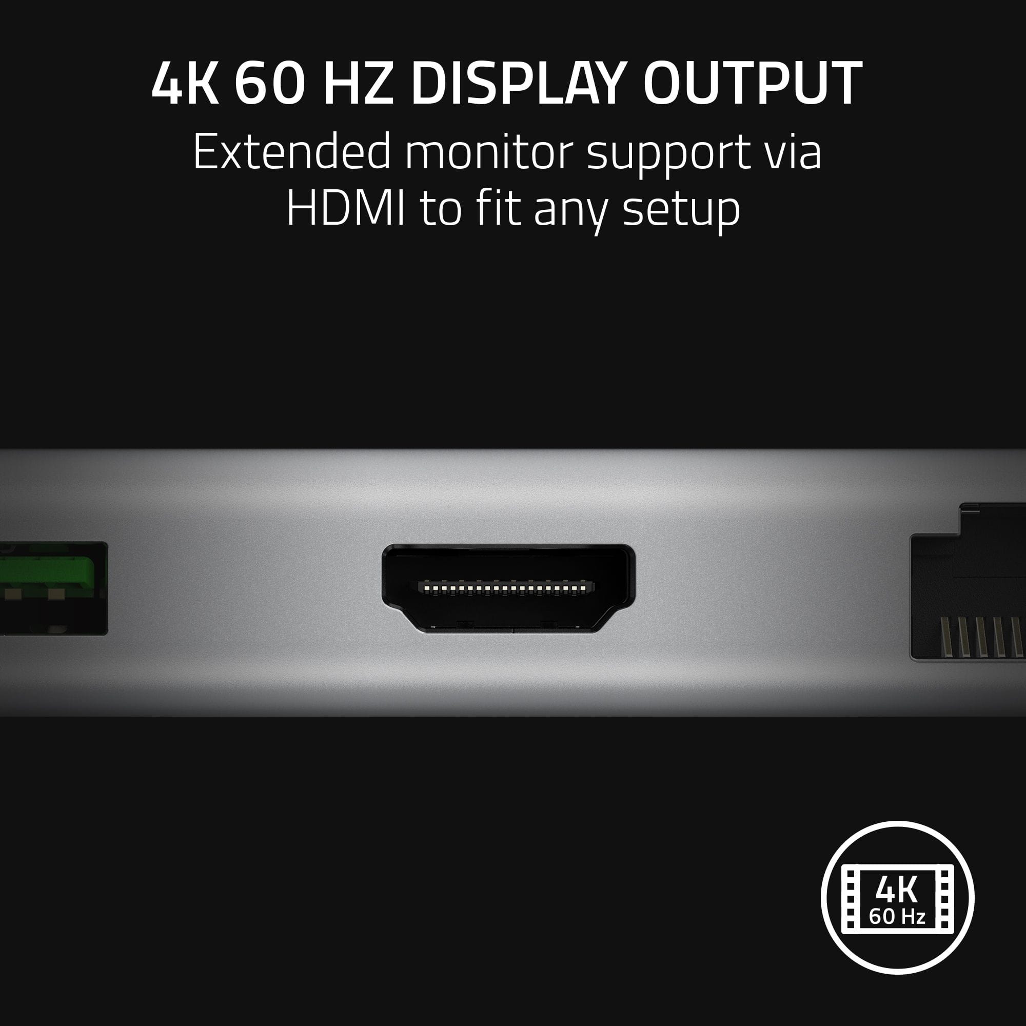 4K 60Hz Display Output: Extended monitor support via HDMI to fit any setup.