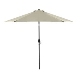 Vaczon - 9' Outdoor Patio Umbrella with Crank Lift and 30° Tilt, UV50+ Market Umbrella with Steel Frame and Polyester - Beige