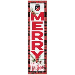 Jardine - Northeastern Huskies 12'' x 48'' Outdoor Christmas Leaner - White