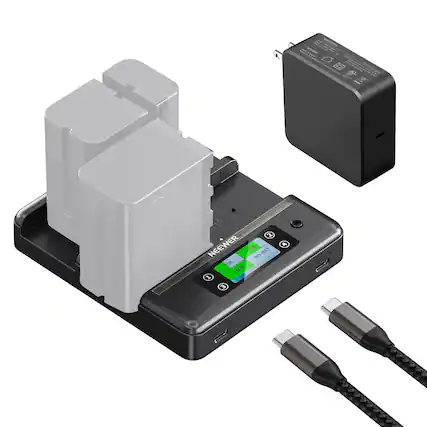 NEEWER - Hi D EL 8 4 2 NEEWER N0% 50 NO-BAT 3% 100% 1 C-T TEY 3 4 USE OUT USBC