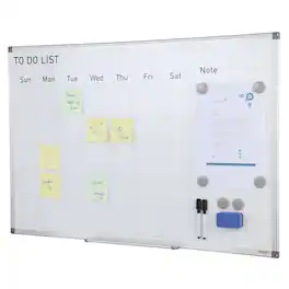 VEVOR - Calendar Whiteboard, 36 x 24 Inches Magnetic Dry Erase Calendar Board, Monthly Planner Whiteboard for Wall - White