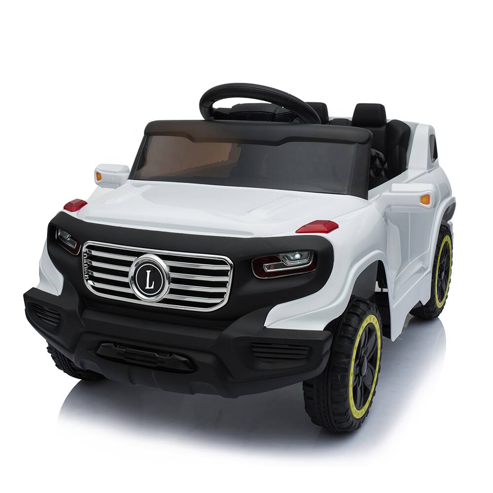 Alt View 3. Winado - 6V Ride on Car, Electric Battery Powered Ride On Toys Kids Car w/Parent Remote, Wider Seat, LED Light, Normal Music - 1 YeWhite.