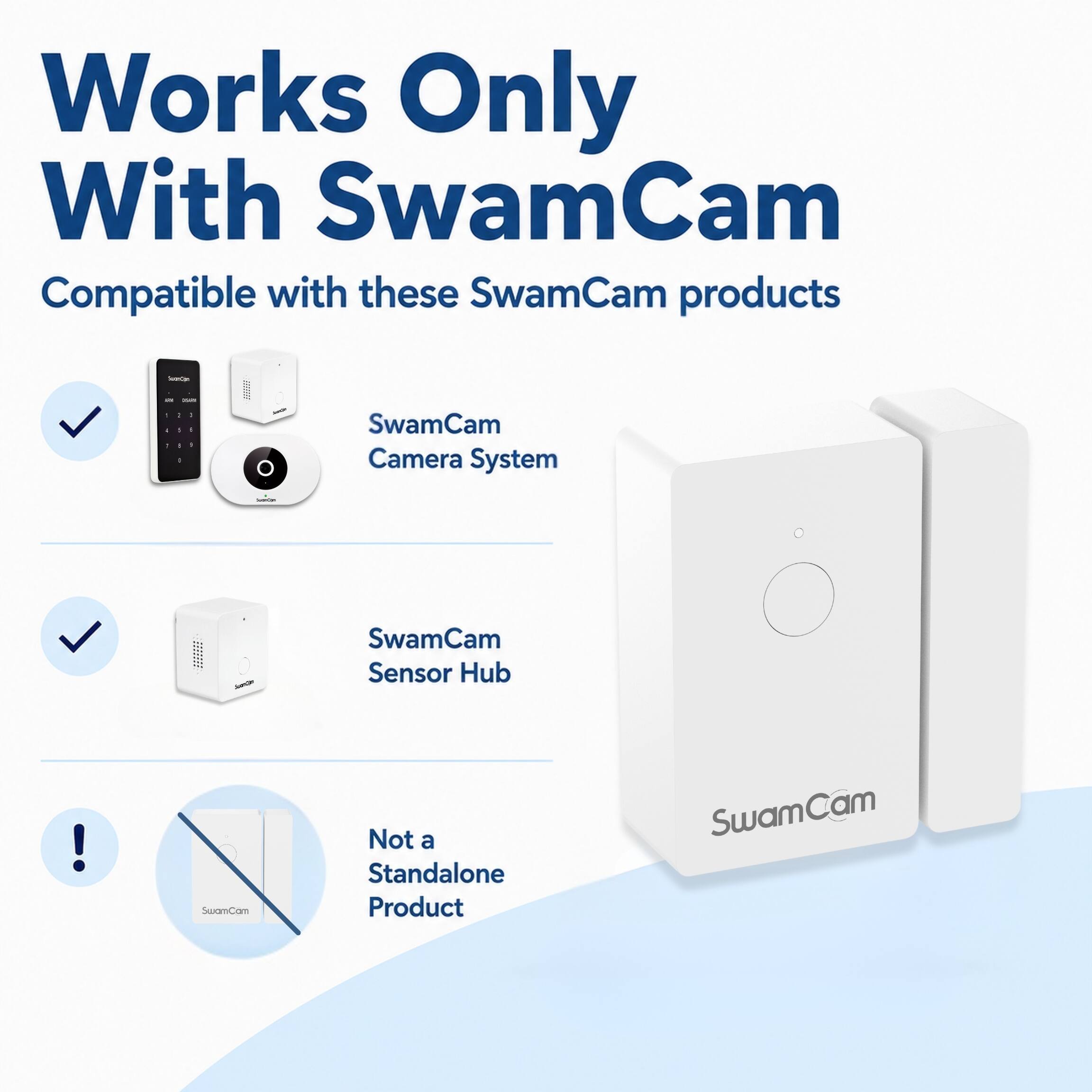 Works Only With SwamCam  
Compatible with these SwamCam products

- SwamCam Camera System
- SwamCam Sensor Hub

Not a Standalone Product