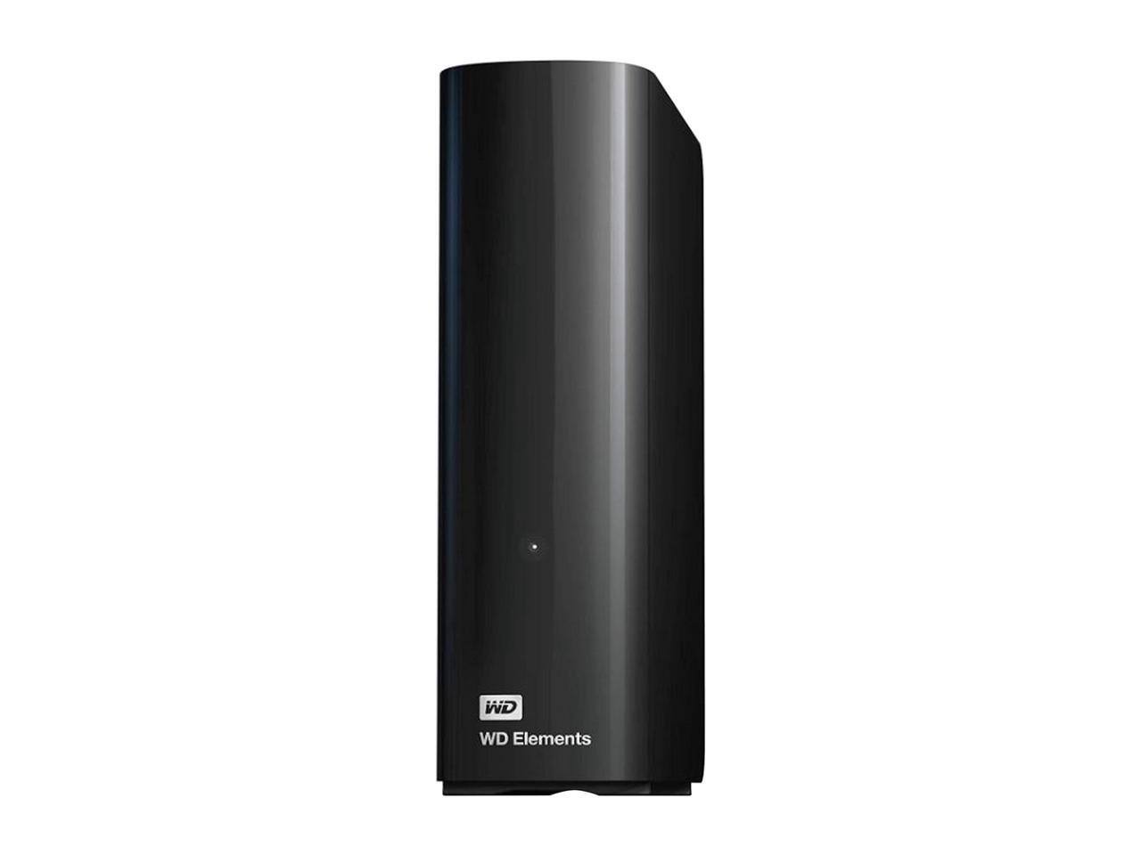 Alt View 3. Western Digital - WD Elements 14TB USB 3.0 Desktop External Hard Drive WDBWLG0140HBK-NESN Black - Black.