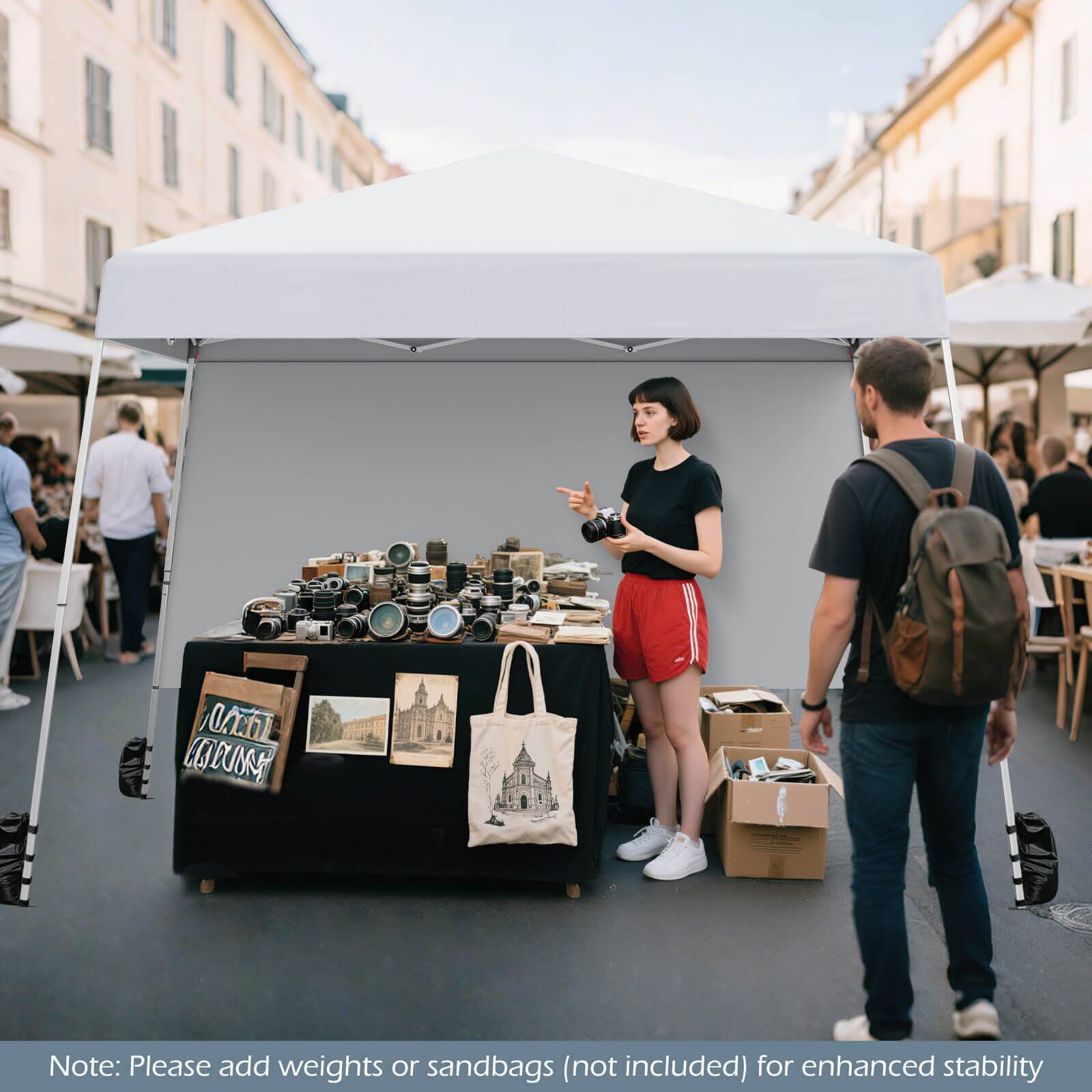 O COOUON Note: Please add weights or sandbags (not included) for enhanced stability