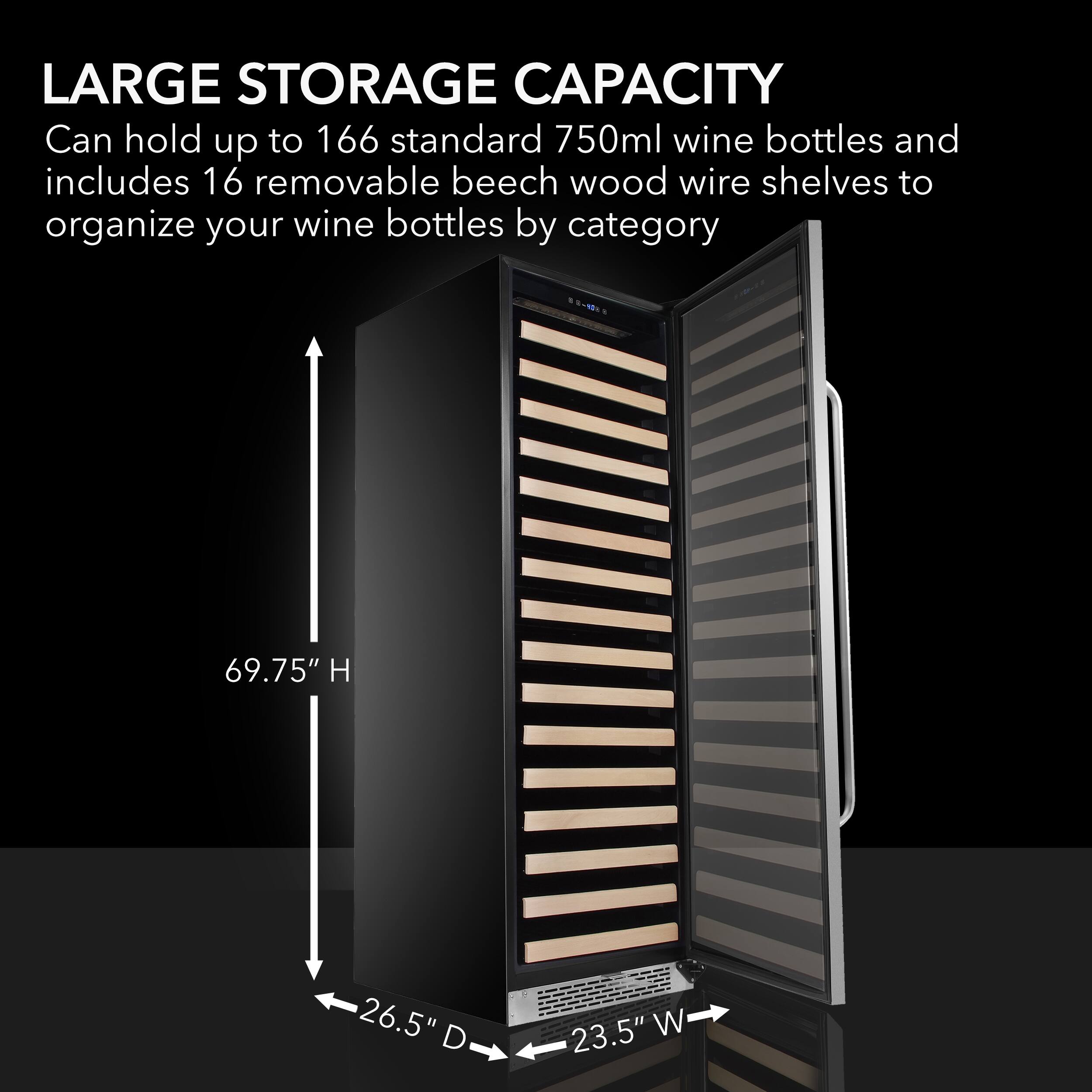 Whynter 166Bottle Wine Cooler Stainless Steel BWR1662SD Best Buy