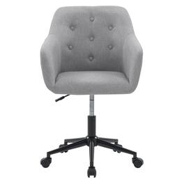 CorLiving - Marlowe Upholstered Button Tufted Task Chair - Light Gray