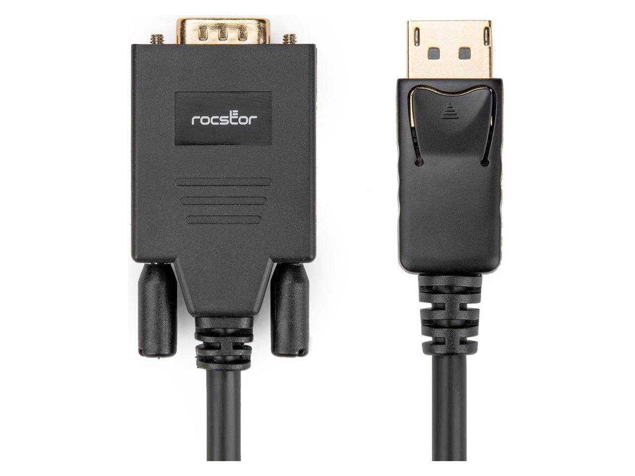 Alt View 5. Rocstor - Rocstor DisplayPort/VGA Video Cable - Black.