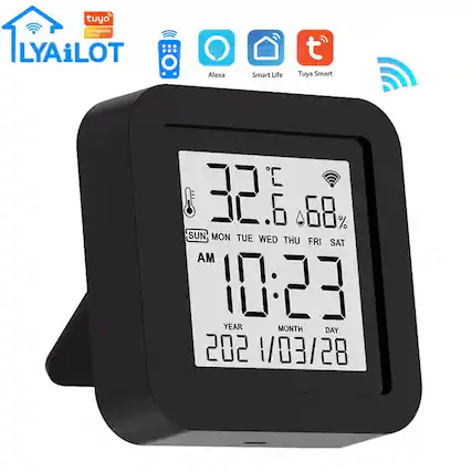 tuya intelligence Inside LYAiLOT Alexa Smart Life Tuya Smart
32.6°C 68%
SUN MON TUE WED THU FRI SAT
AM 10:23
YEAR 2021 MONTH 03 DAY 28