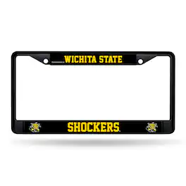 Rico Industries - Wichita State Shockers Metal License Plate Frame - Standard 12 x 6 in - Black - Multi