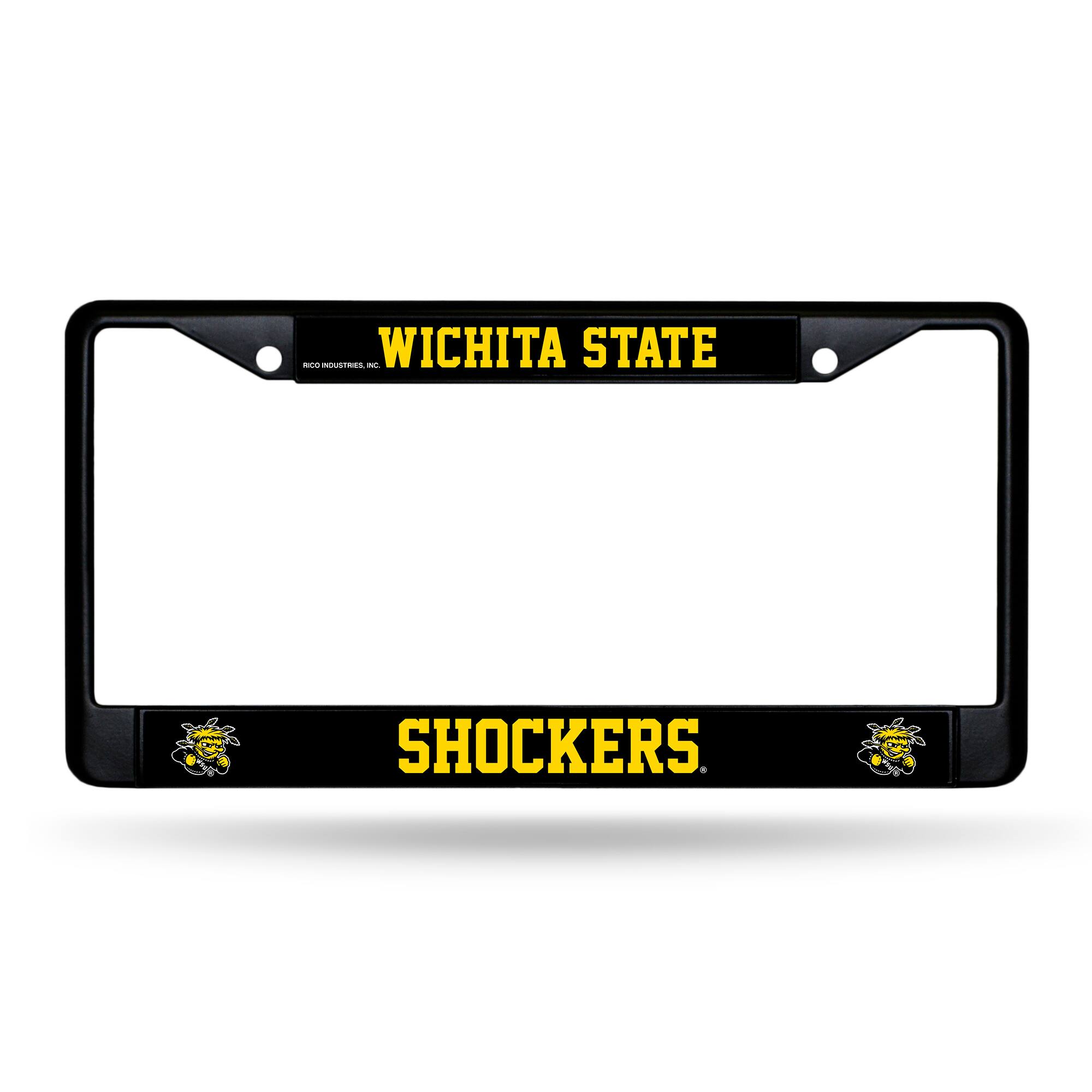 Wichita State Shockers Black Metal License Plate Frame