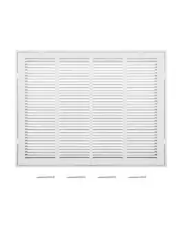 VEVOR - Return Air Filter Grille, Fits W24 x H18 Inch Duct Opening, Filter Not Included, Return Air Vent Cover for Wall - White