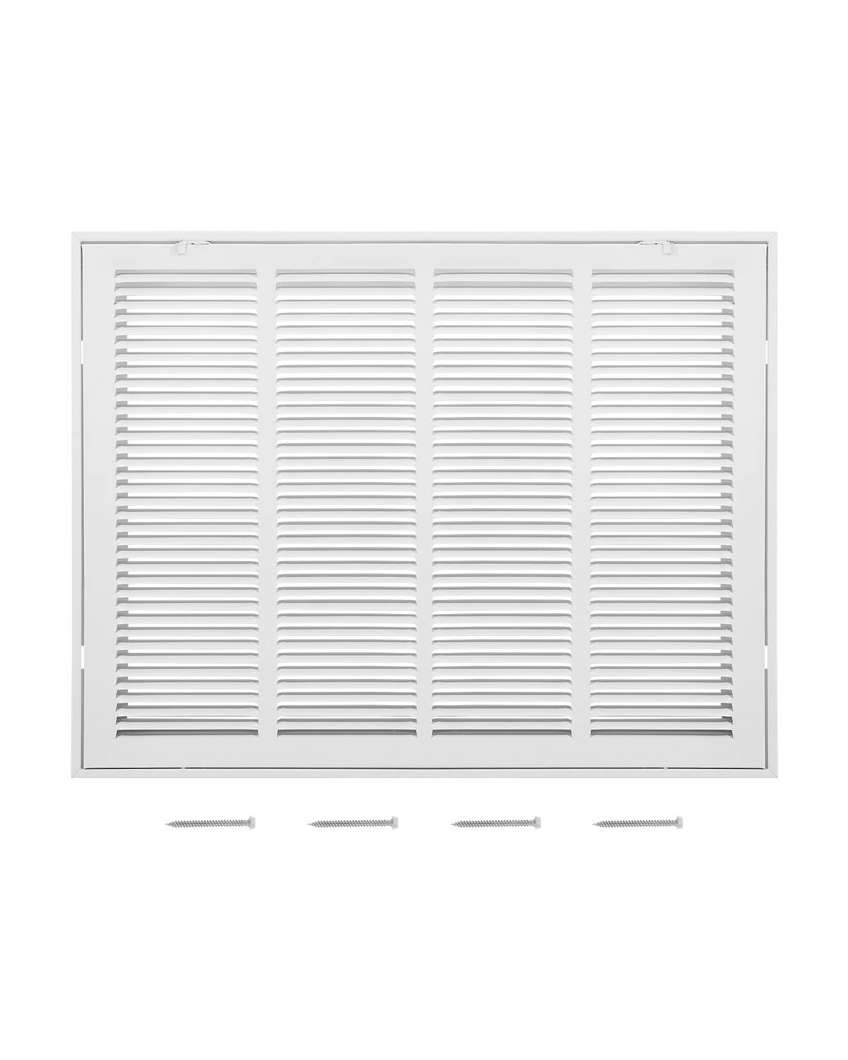 Front. VEVOR - Return Air Filter Grille, Fits W24 x H18 Inch Duct Opening, Filter Not Included, Return Air Vent Cover for Wall - White.