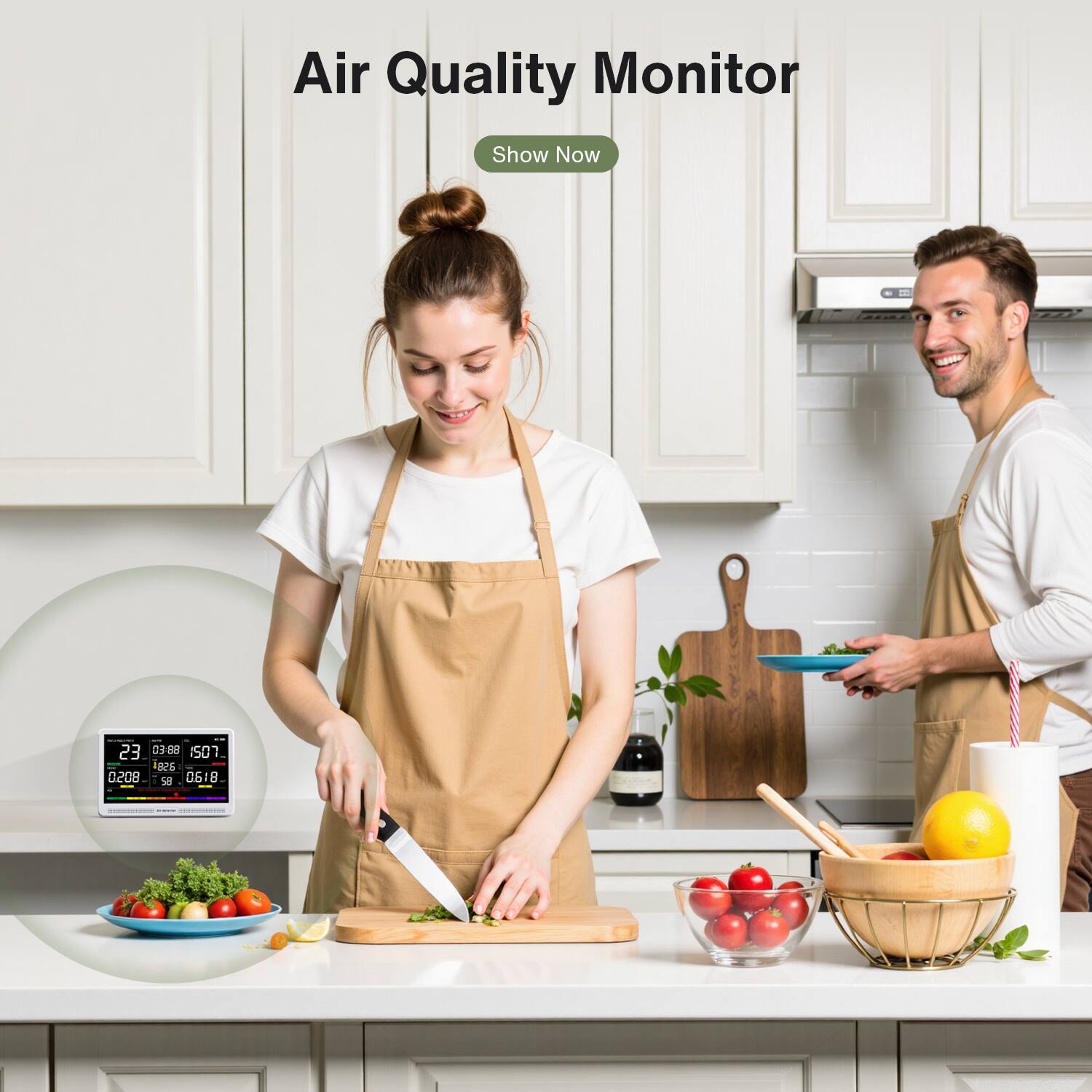 Air Quality Monitor  
Show Now  

23 03:00 SO7 82E  
0208 Se 61