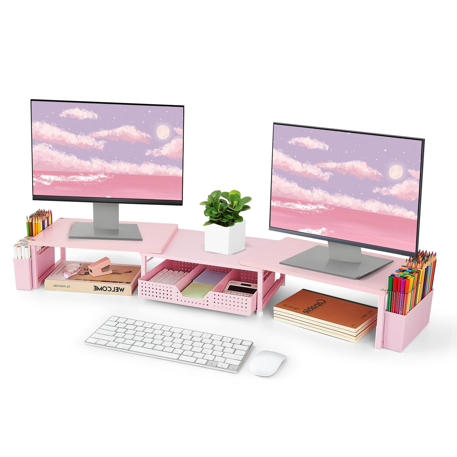 Wood Pink With drawer and pen holder