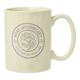 Silver Buffalo - Schitt's Creek "Rose Apothecary" Wax Resist 17 Ounce Ceramic Pottery Mug - Green