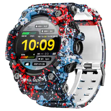 WATCH 103.4 kcal
WRIST 103.4 km
10349 steps
MO TU WE TH FR SA SU
10:09
50%
AM PM
C-D
LO RAT RE
104 bpm
BATTERY 2024-04-06
WATER RESIST