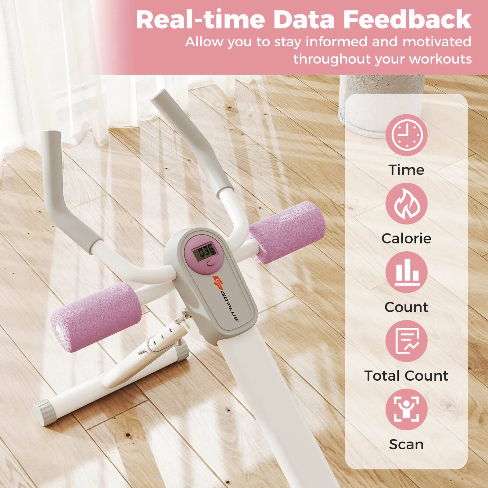 Real-time Data Feedback  
Allow you to stay informed and motivated throughout your workouts  

Time  
Calorie  
Count  
Total Count  
Scan