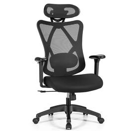 Ecooso - Office Chair High Back Mesh Executive Chair with Adjustable Lumbar Support - Black