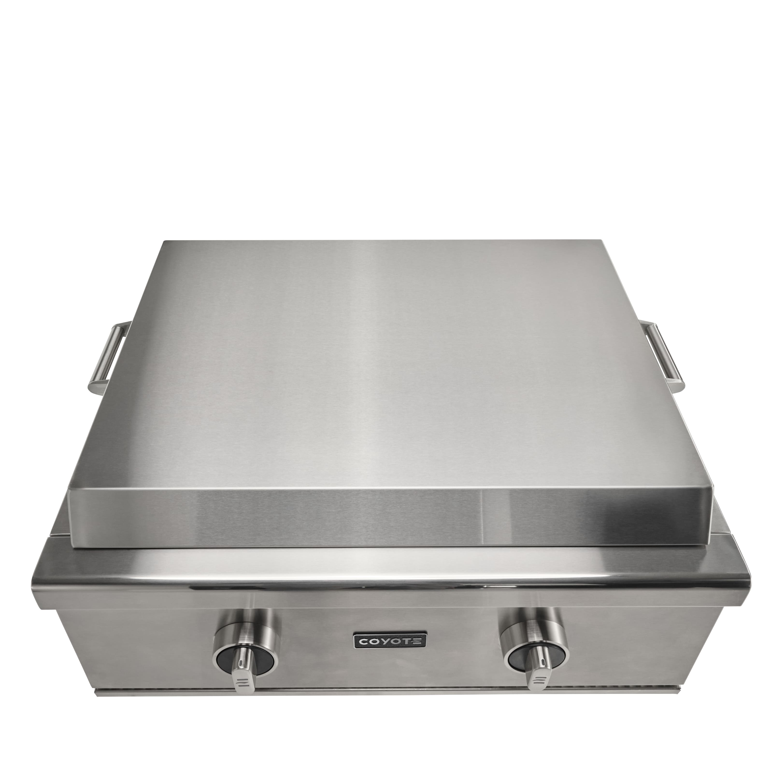 Left. Coyote Outdoor Living - 30" Coyote Outdoor Living Flat Top Grill Built-in Natural Gas (NG) - Stainless Steel.