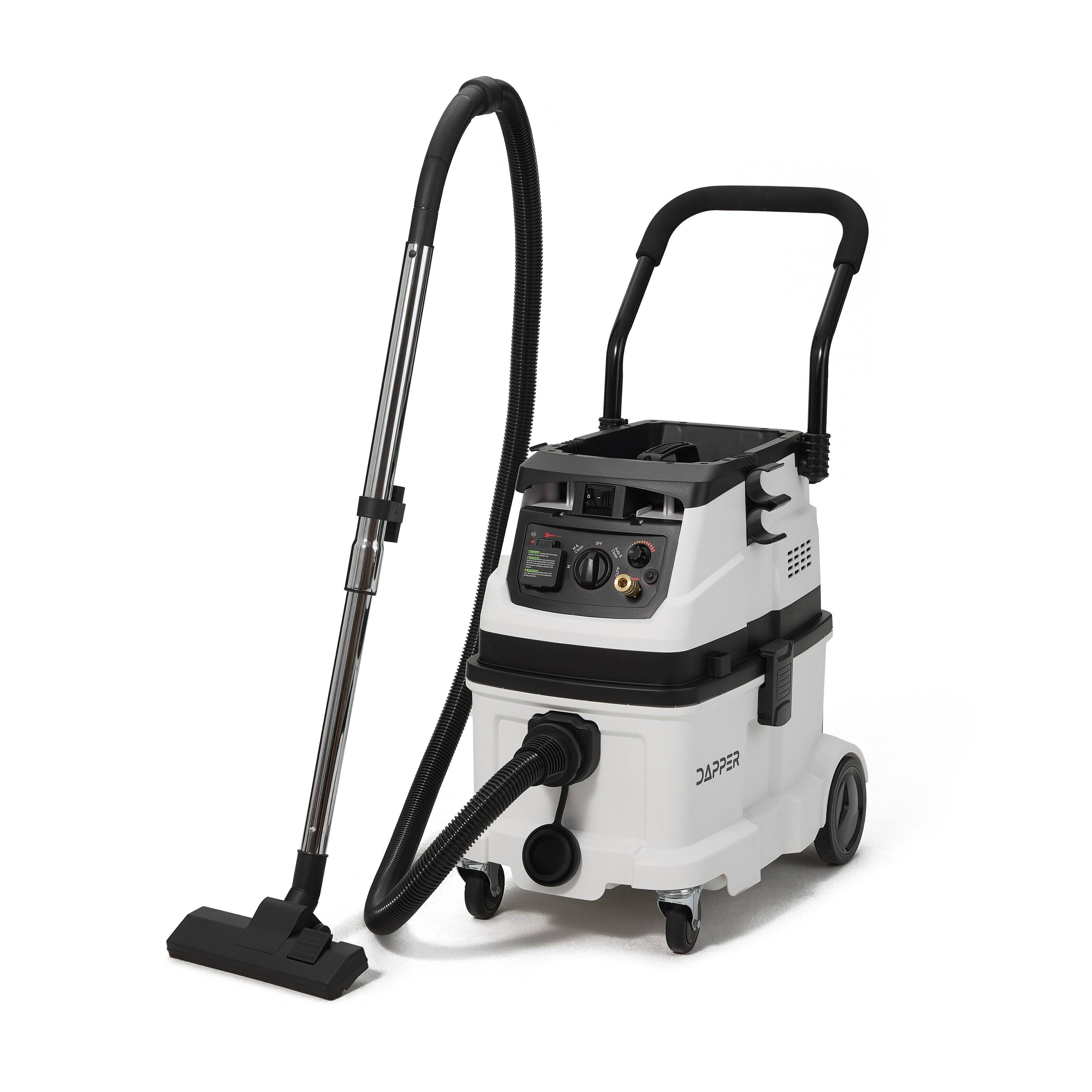 Front. Dapper Supply - Dapper Supply Wet Dry Dust Extractor Vacuum 10 Gallon Auto HEPA Filter Tool Auto Start 2 Year Warranty - White.