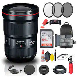 Canon - EF 16-35mm f/2.8L III USM Lens (0573C002) + Filter Kit + BackPack + More (International Version)