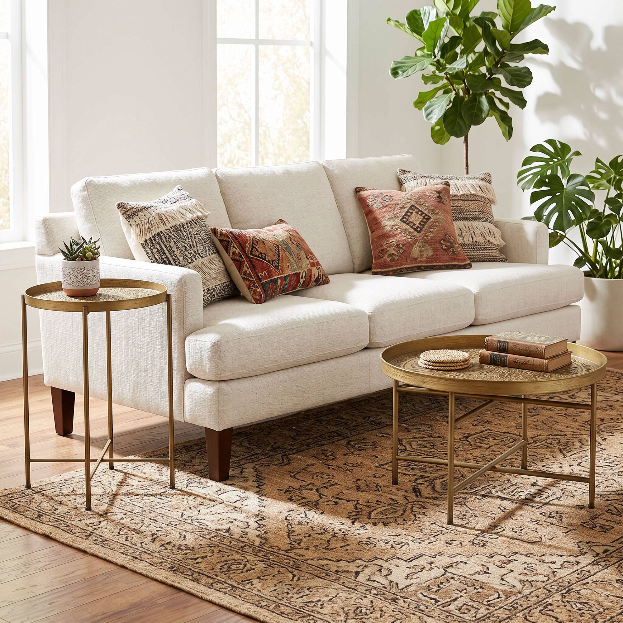 Alt View 8. Homcom - Table Set for Living Room - Gold.