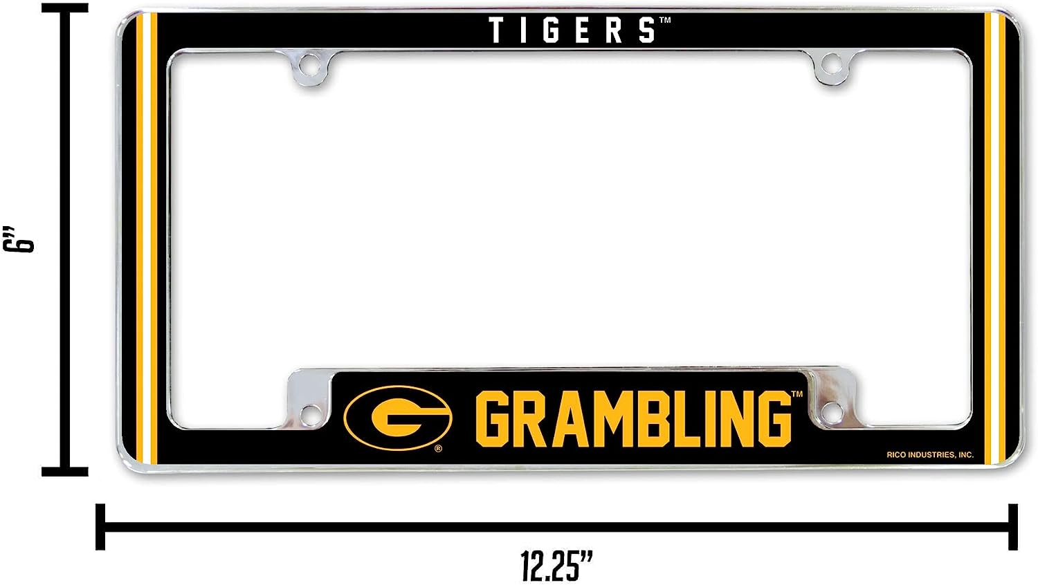 TIGERS™  
GRAMBLING™  
RICO INDUSTRIES, INC.  

6"  
12.25"