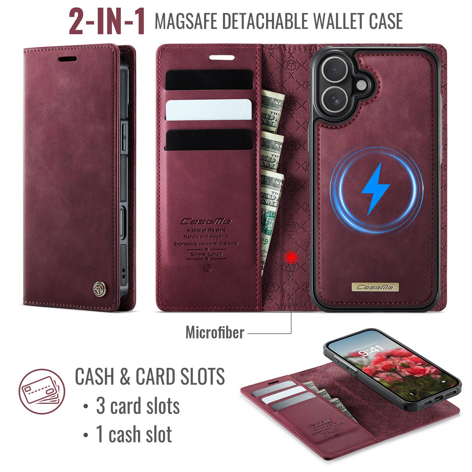 2-IN-1 MAGSAFE DETACHABLE WALLET CASE

Cosele
A kind of life style
Nature and elegance
Expressing personal character
Simple Luxury

Microfiber

CASH & CARD SLOTS
- 3 card slots
- 1 cash slot

9:41